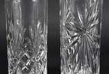 Quatorze copos longos de cristal italiano lapid... - Quatorze copos longos de cristal italiano lapidado.