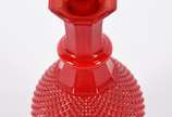 Licoreira de demi cristal bico de jaca na cor v... - Licoreira de demi cristal bico de jaca na cor vermelha.