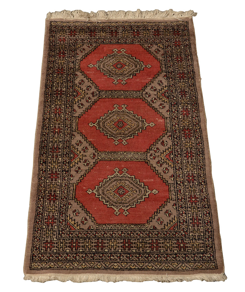 Tapete pakistan med. 1,32 x 0,77 m. (pequenos defeitos)