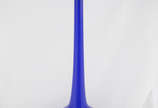 Vaso com tampa em vidro na cor azul. Altura: 70 cm - Vaso com tampa em vidro na cor azul. Altura: 70 cm