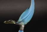 Garça de cristal  murano na tonalidade azul  - Garça de cristal  murano na tonalidade azul 