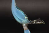 Garça de cristal  murano na tonalidade azul  - Garça de cristal  murano na tonalidade azul 