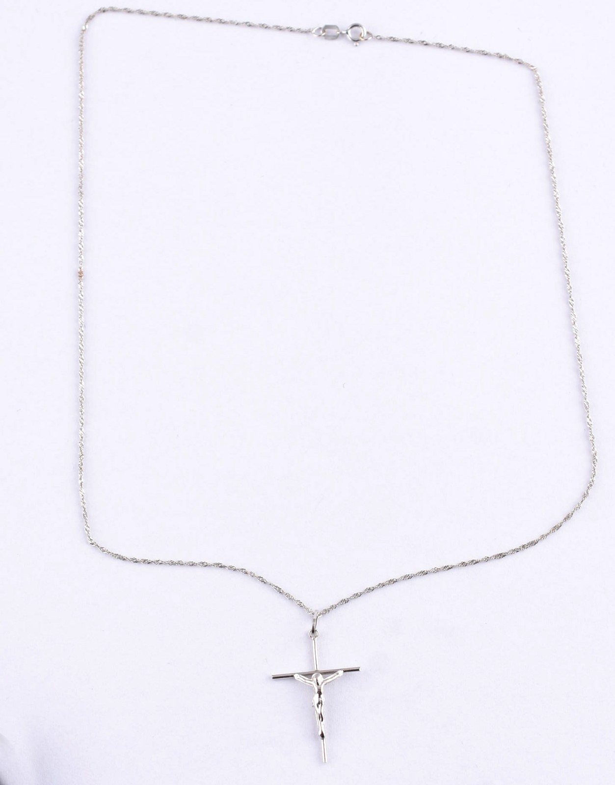 Gargantilha com crucifixo em ouro branco (Por motivos de seguranças... - foto 3 de 7