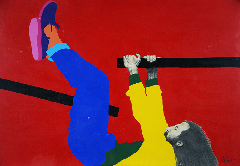 MILTON KURTZ - ¨ Equilibrista¨ desenho, grafite e tinta acrílica... - foto 2 de 3