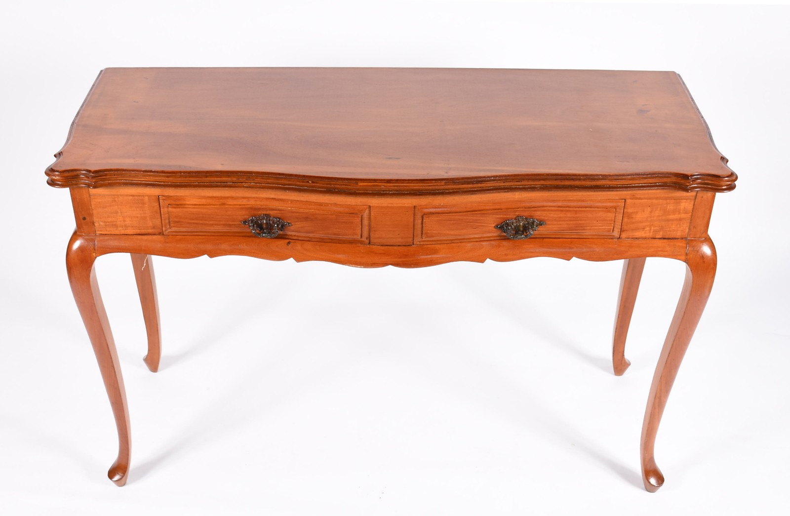 Mesa/aparador de madeira clara, tampo dobrável, duas gavetas, estilo... - foto 4 de 7