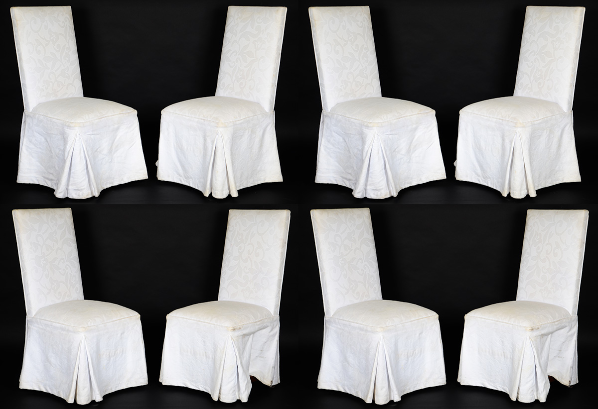 Conjunto com 8 cadeiras de madeira nobre para sala de jantar, estilo... - foto 1 de 3