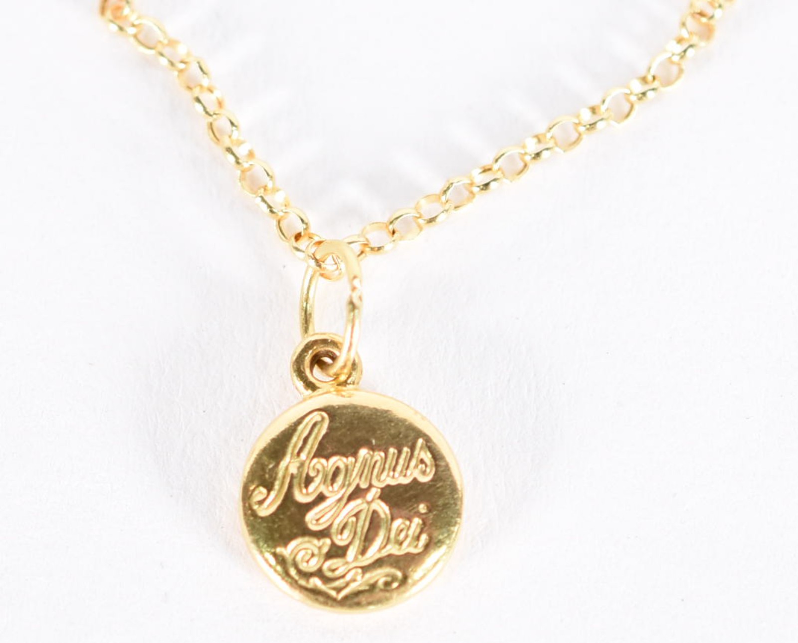 Pulseira em ouro 18 k contrastado feitio argolinhas com pingente (Por... - foto 1 de 4