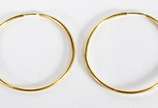 Par de argolas de ouro 18 k  (Por motivos de se... - Par de argolas de ouro 18 k  (Por motivos de seguranças as peças não encontram-se na loja)