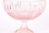 Fruteira em demi cristal na cor rosa. - Fruteira em demi cristal na cor rosa.