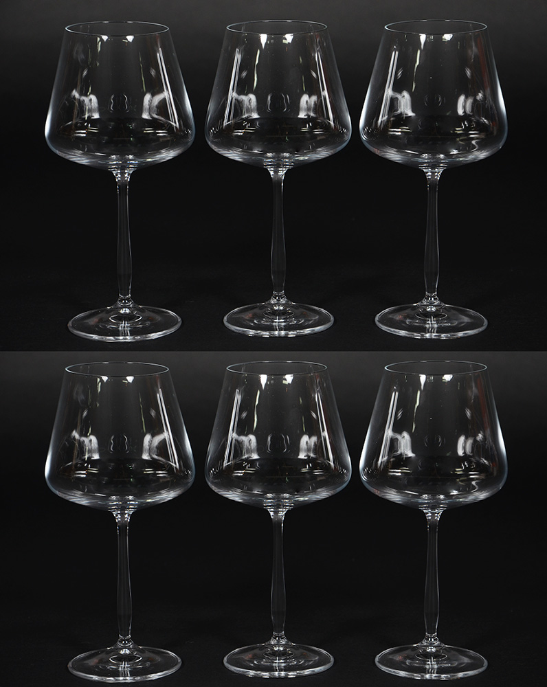 Conjunto de 6 cálices de cristal Bohemia, para vinho tinto Burgundy...