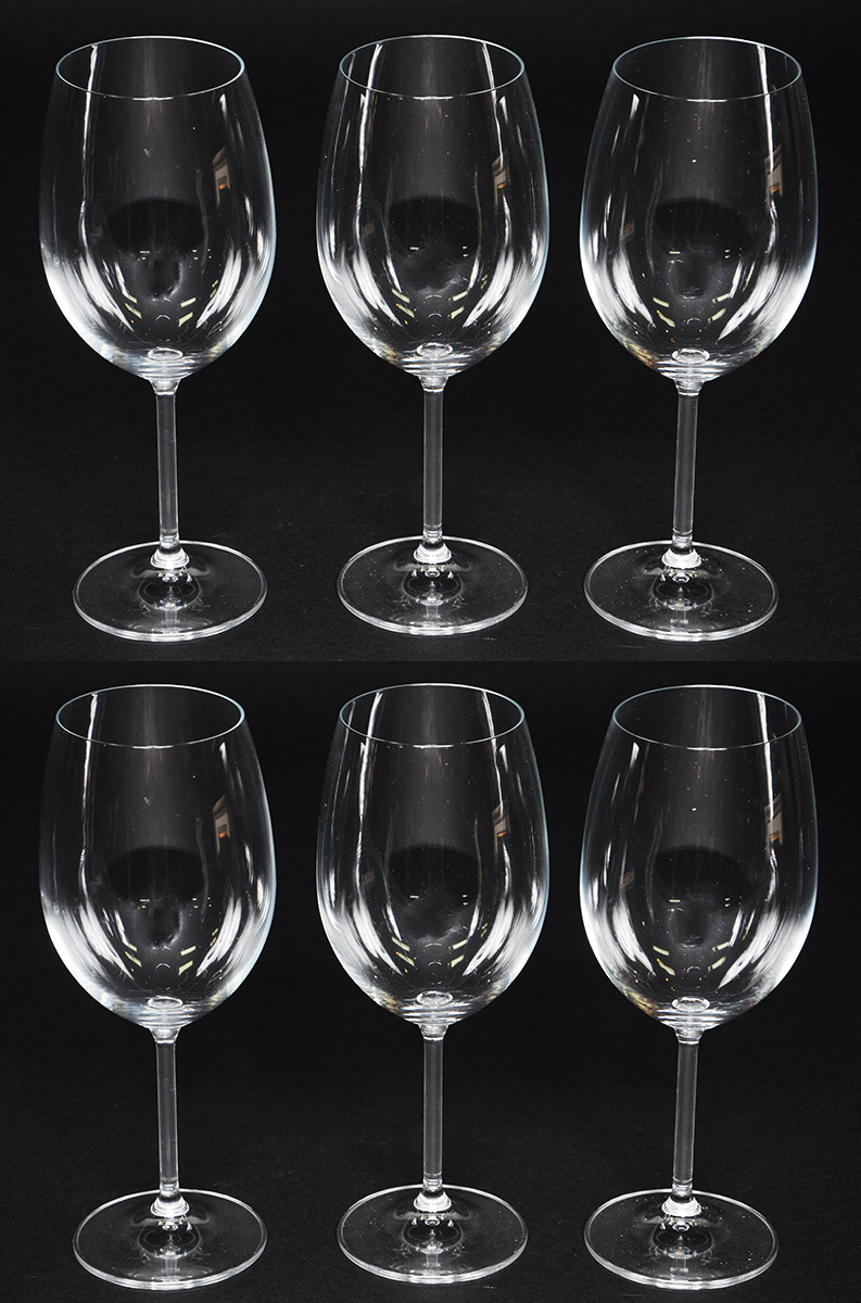 Seis cálices de cristal para vinho Burgundy, 580ml