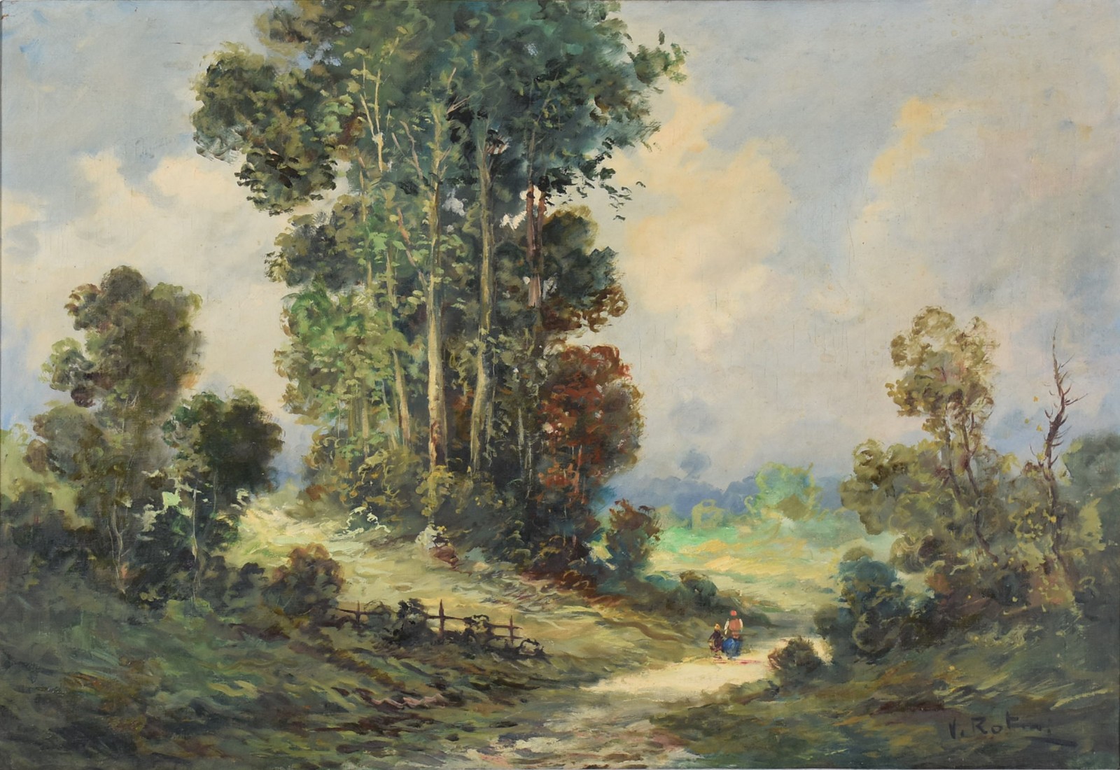 Valerio Rotini (1911), Paisagem com figuras - foto 1 de 5