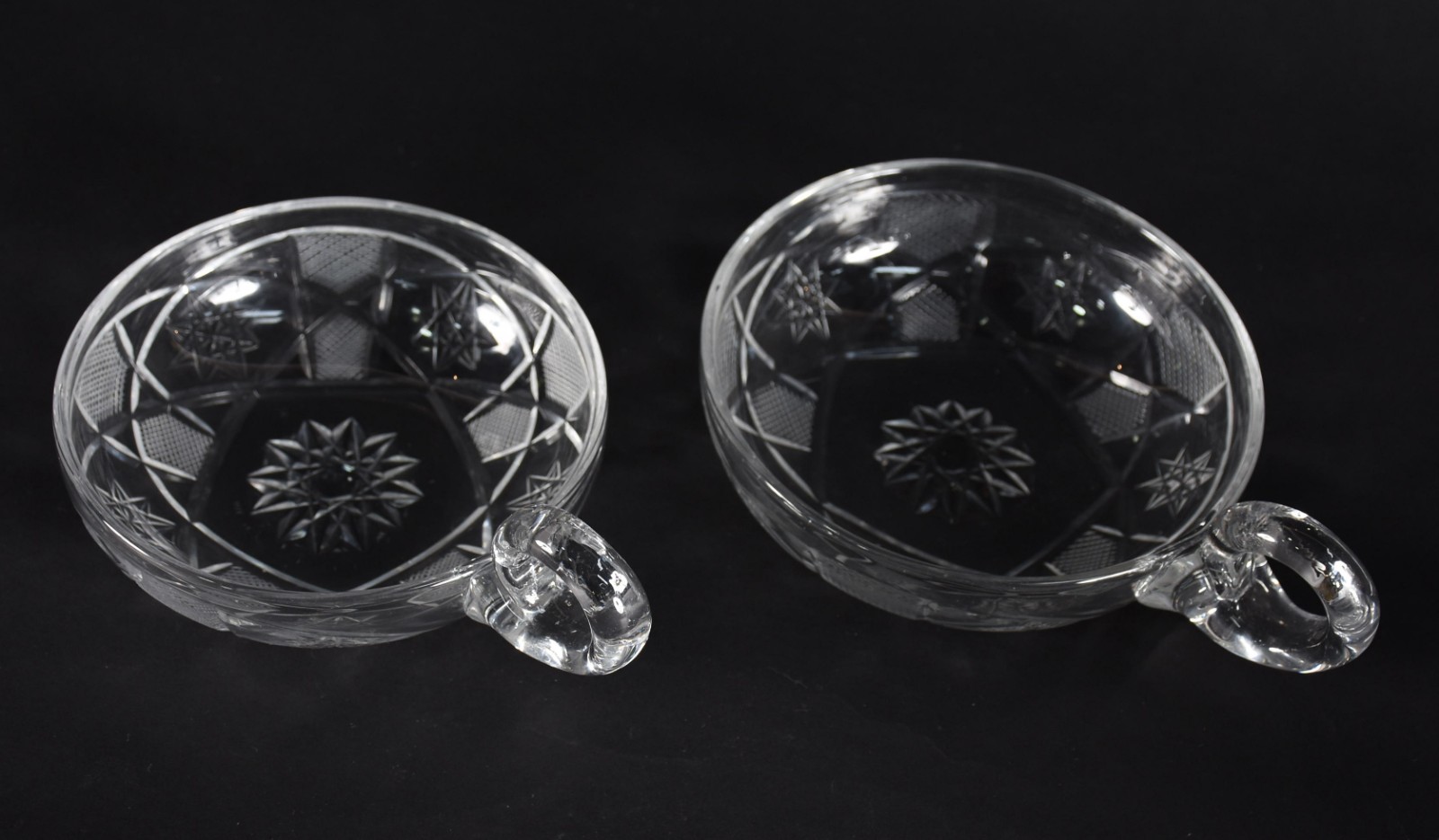 Onze taças com alças para sobremesa de cristal lapidado. - foto 4 de 6