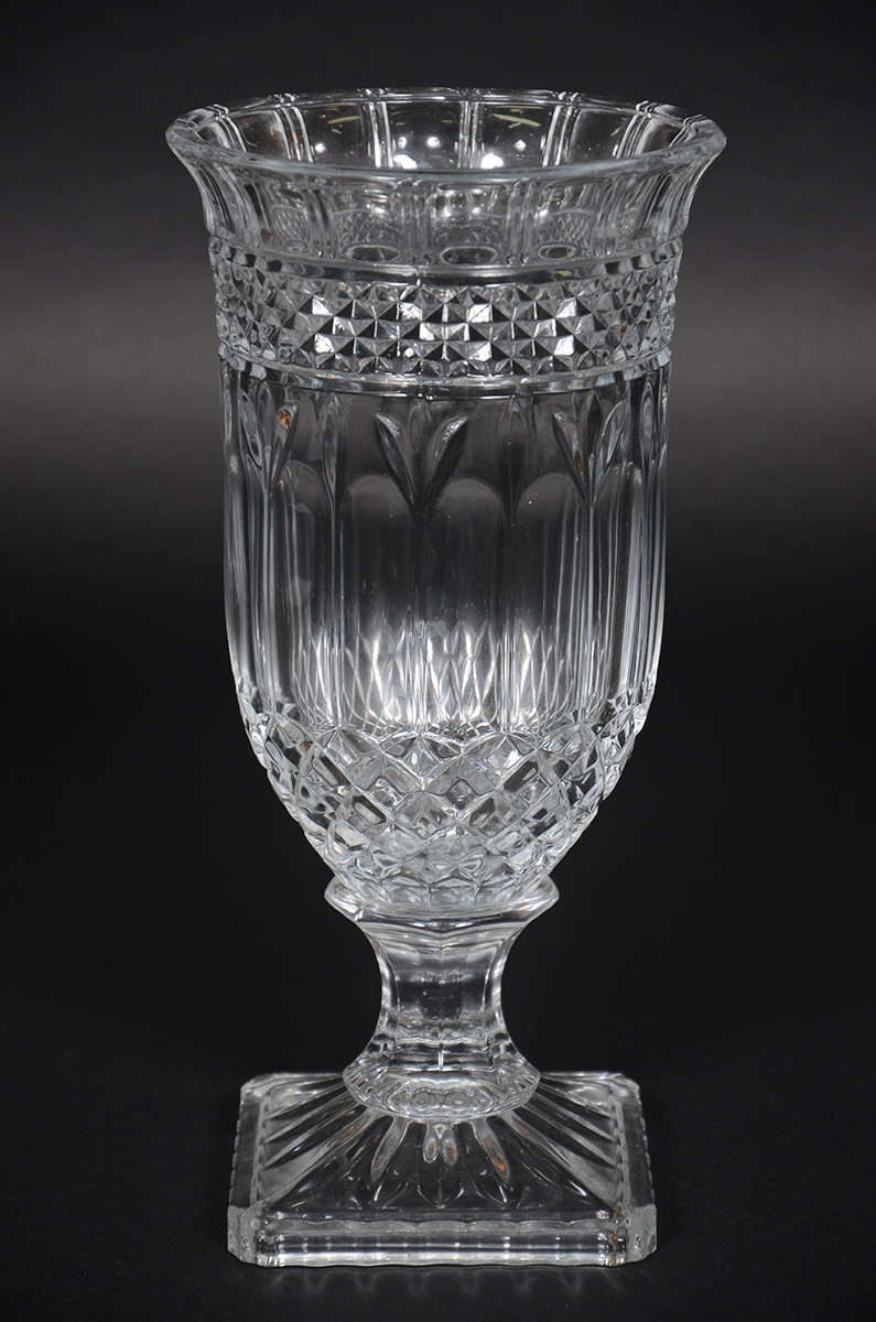 Vaso de cristal da Bohemia lapidado