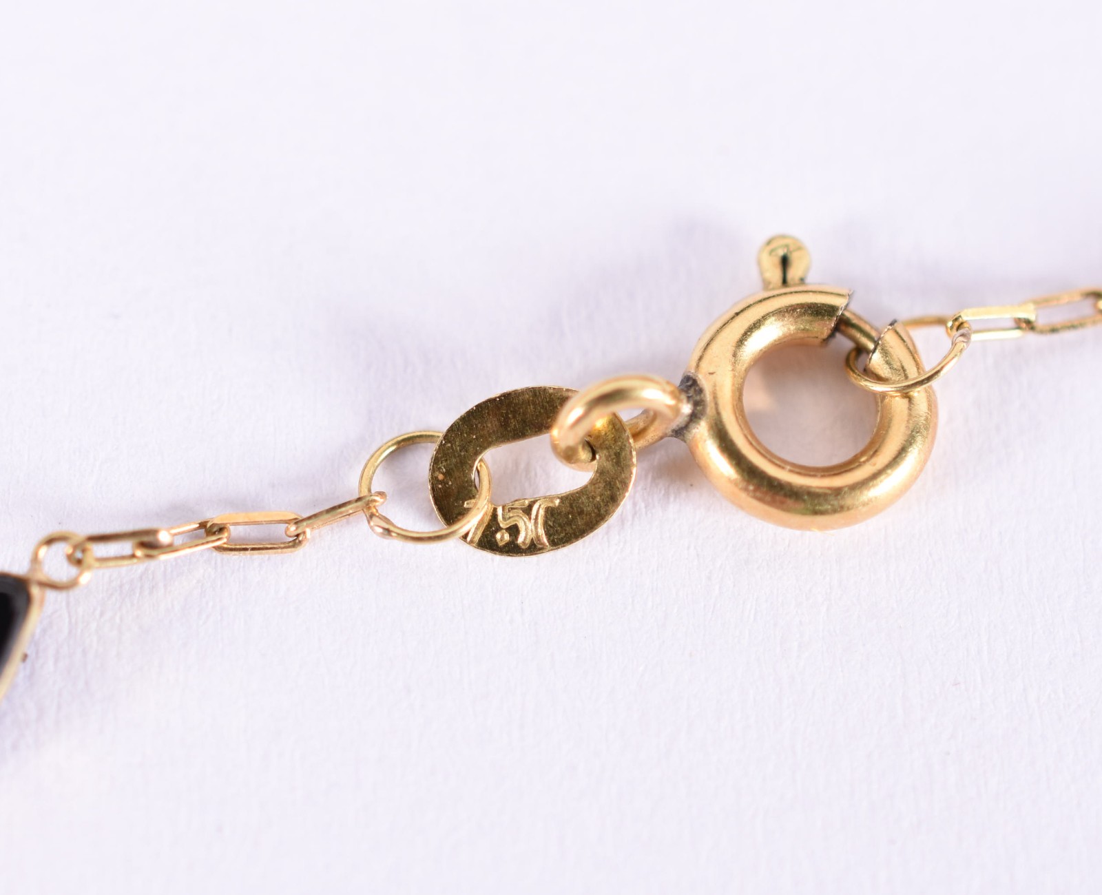 Pulseira com navetes onix em ouro 18 k contraste 750 mls (Por motivos... - foto 4 de 4