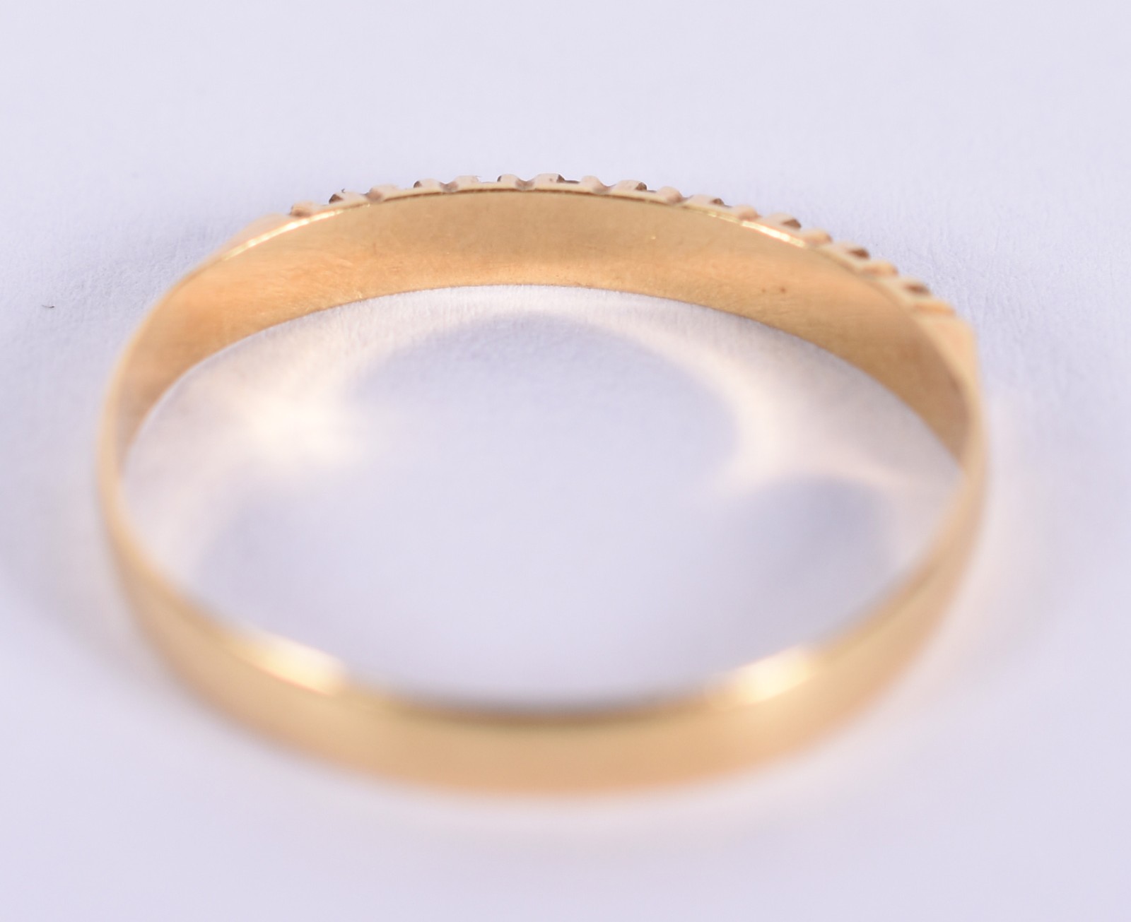Anel de ouro 18 k, contraste 750 com 12 brilhantes, aro 16 (Por... - foto 4 de 4