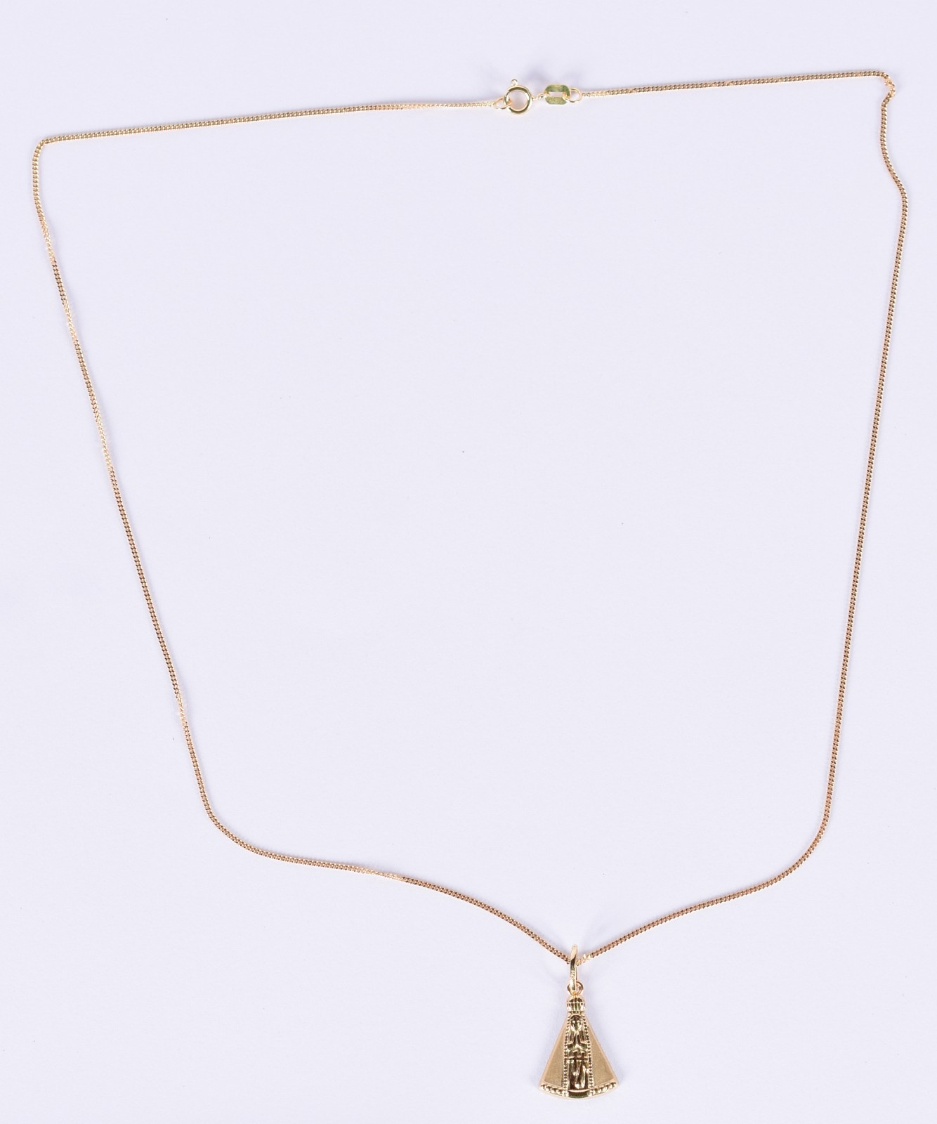Gargantilha de ouro 18 k com pingente com Nossa Senhora Aparecida... - foto 3 de 6