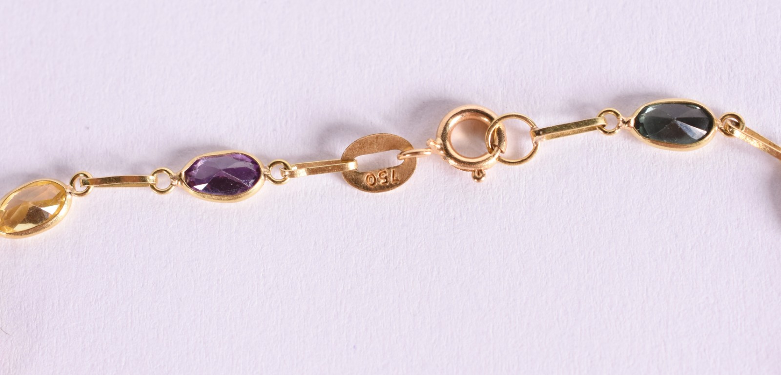 Pulseira de ouro com pedras coloridas (Por motivos de seguranças as... - foto 4 de 4