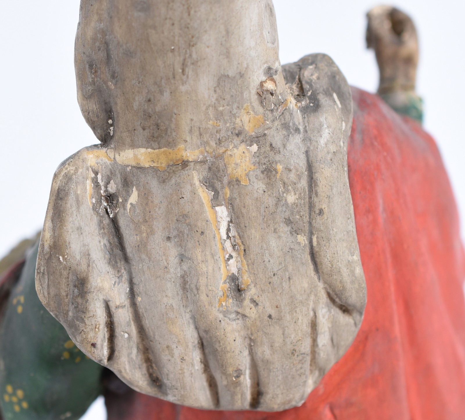 Imagem de Santa Luzia em terracota policromada com olhos de vidro... - foto 4 de 7