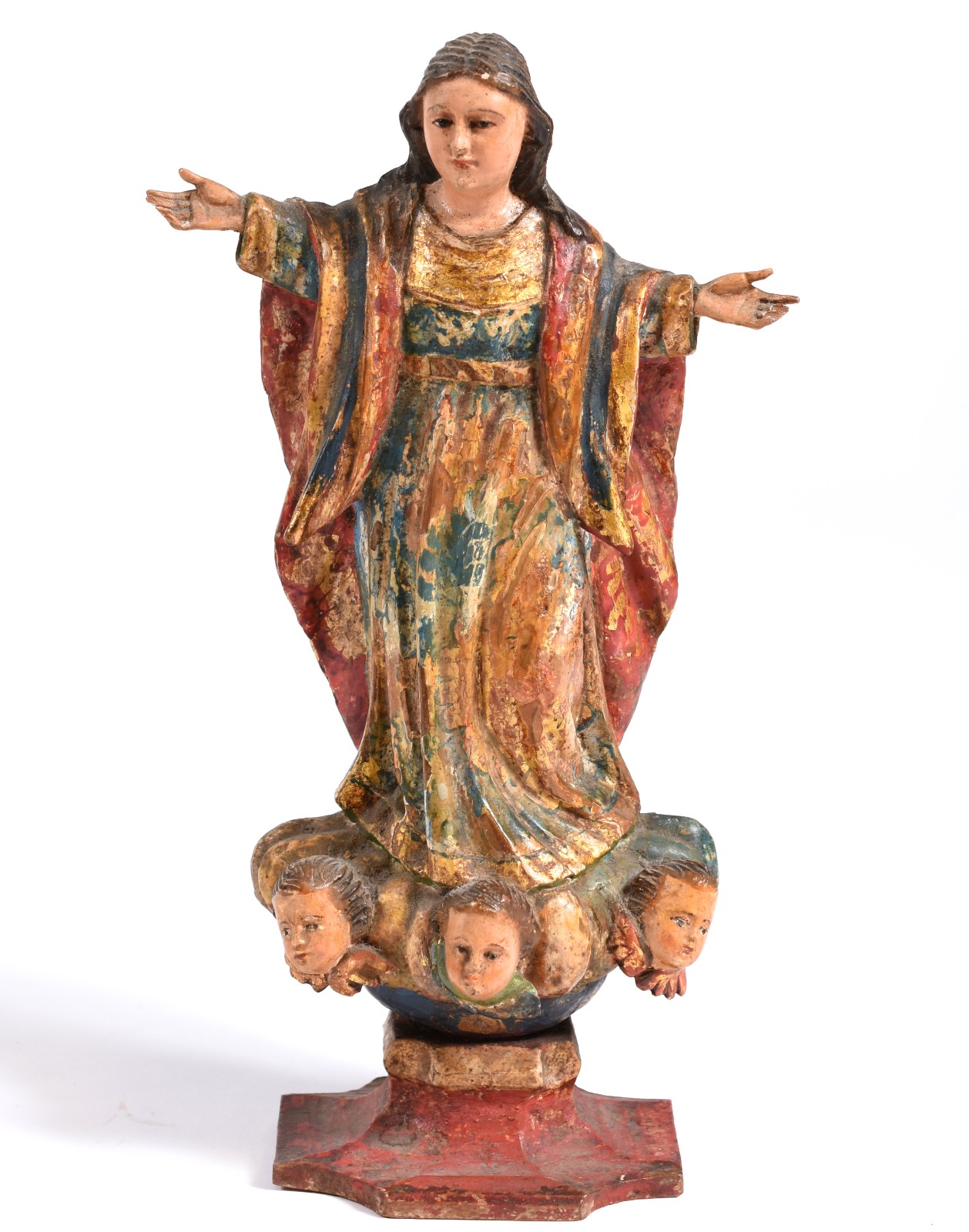 Imagem de Nossa Senhora Assunção de madeira policromada do século XIX... - foto 1 de 7