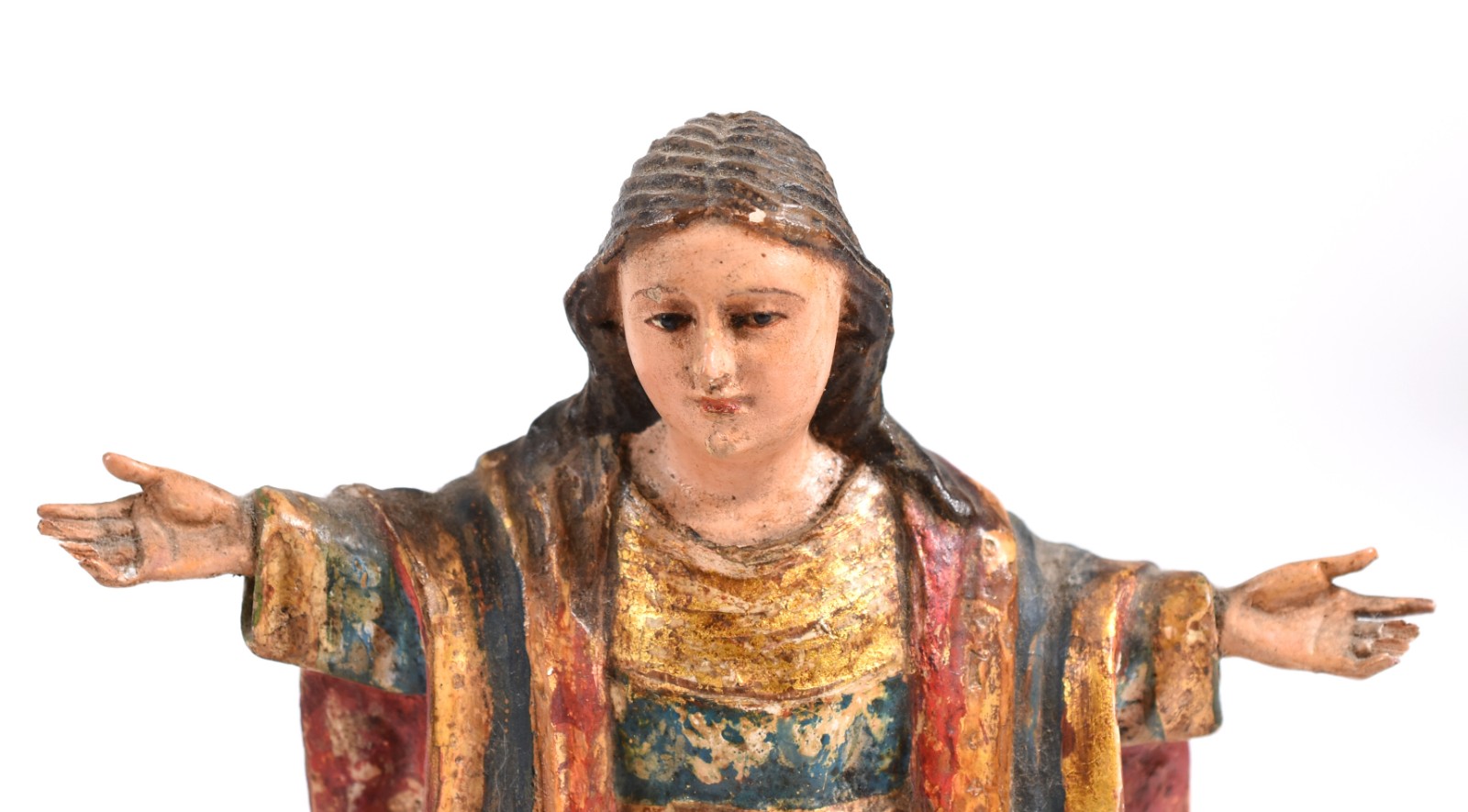 Imagem de Nossa Senhora Assunção de madeira policromada do século XIX... - foto 2 de 7