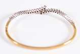 Pulseira em ouro 18 k e branco com 18 brilhante... - Pulseira em ouro 18 k e branco com 18 brilhantes e 18 rubis  (Por motivos de seguranças as peças não encontram-se na loja)