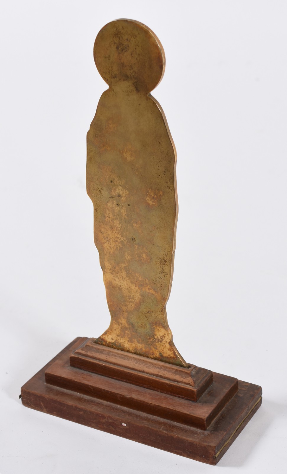 Imagem francesa de Imaculada Conceição de bronze, base de madeira... - foto 4 de 4