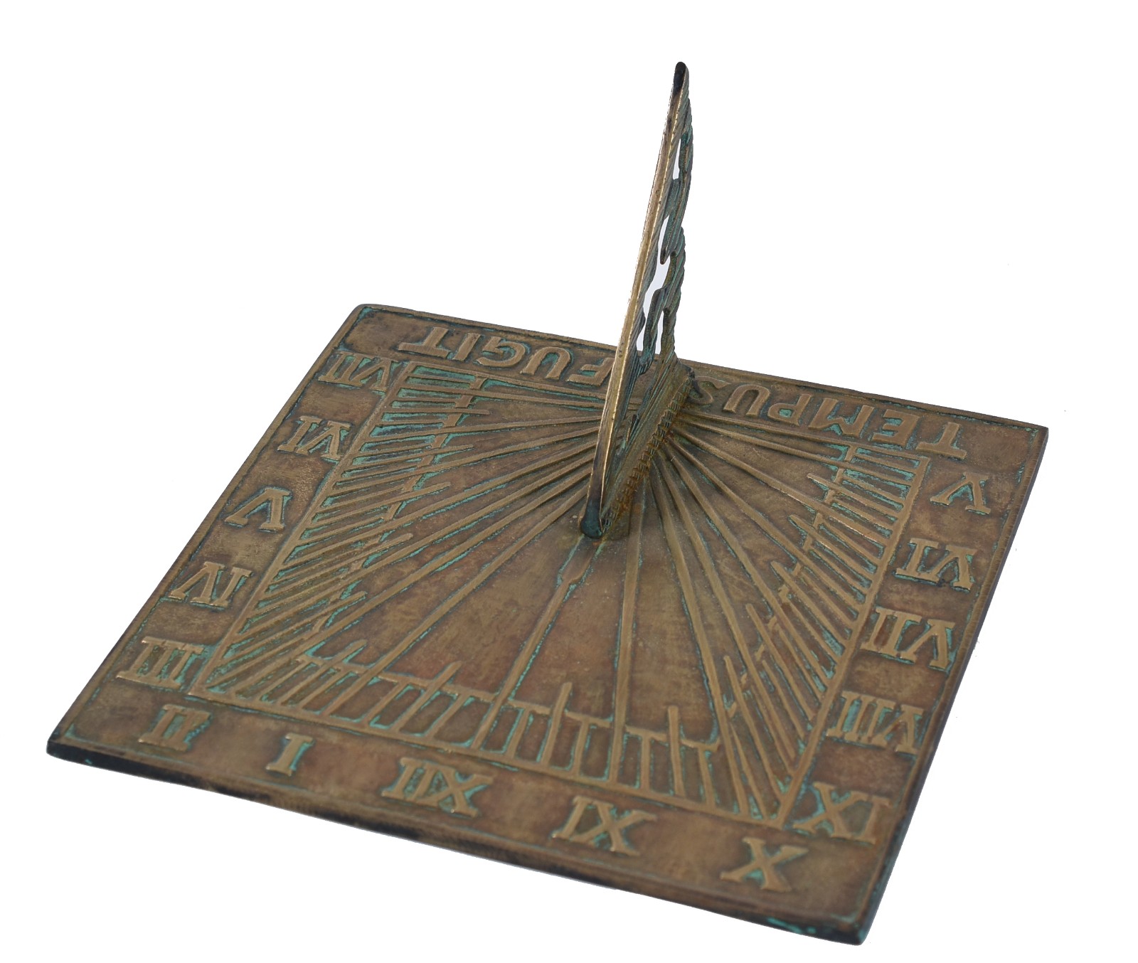 Relógio de sol de bronze, "Tempus Fugit". - foto 3 de 4