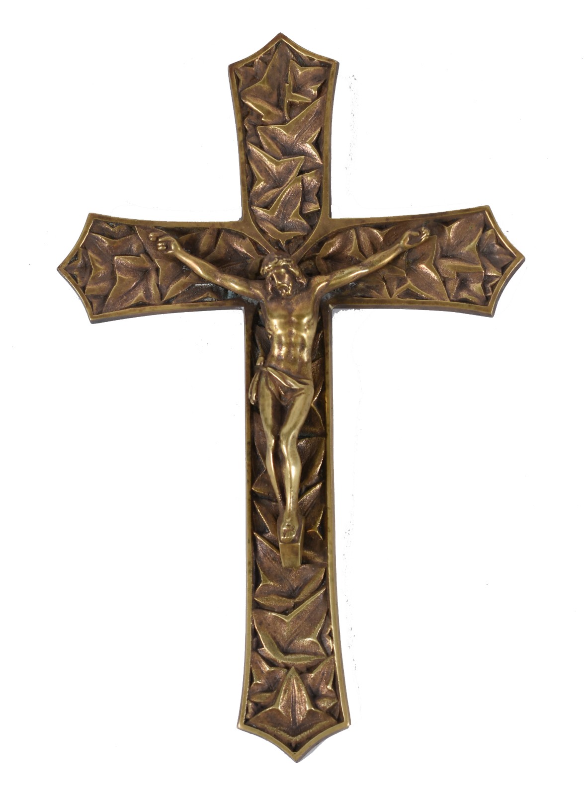 Crucifixo com figura de Cristo em bronze. - foto 2 de 4