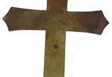 Crucifixo com figura de Cristo em bronze. - Crucifixo com figura de Cristo em bronze.
