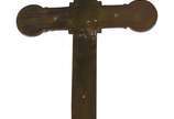 Crucifixo com figura de Cristo em bronze. - Crucifixo com figura de Cristo em bronze.