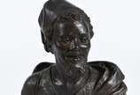 Busto de petit bronze representando árabe. - Busto de petit bronze representando árabe.