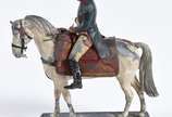 Escultura representando Napoleão a cavalo (orel... - Escultura representando Napoleão a cavalo (orelha com defeito) de bronze austríaco policromado.