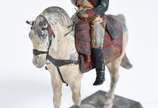 Escultura representando Napoleão a cavalo (orel... - Escultura representando Napoleão a cavalo (orelha com defeito) de bronze austríaco policromado.