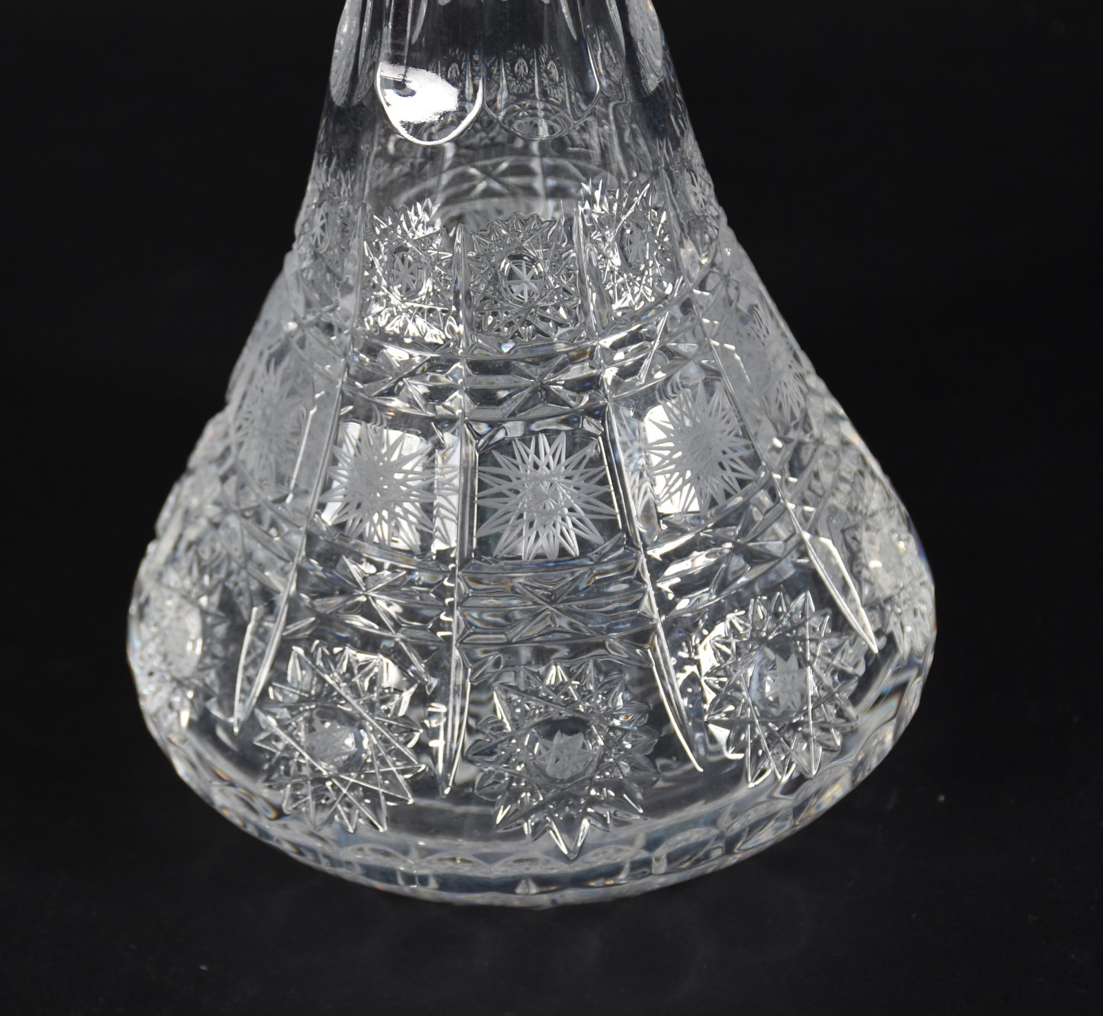 Garrafa de cristal lapidação estrela. - foto 2 de 4