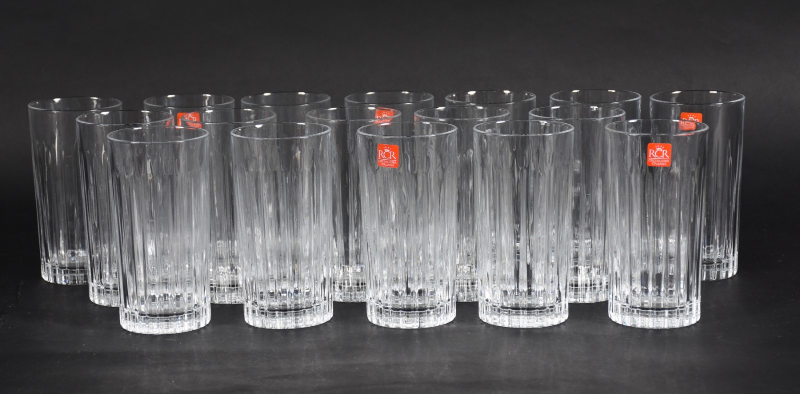 Dezessete copos longos de cristal italiano. - foto 1 de 5