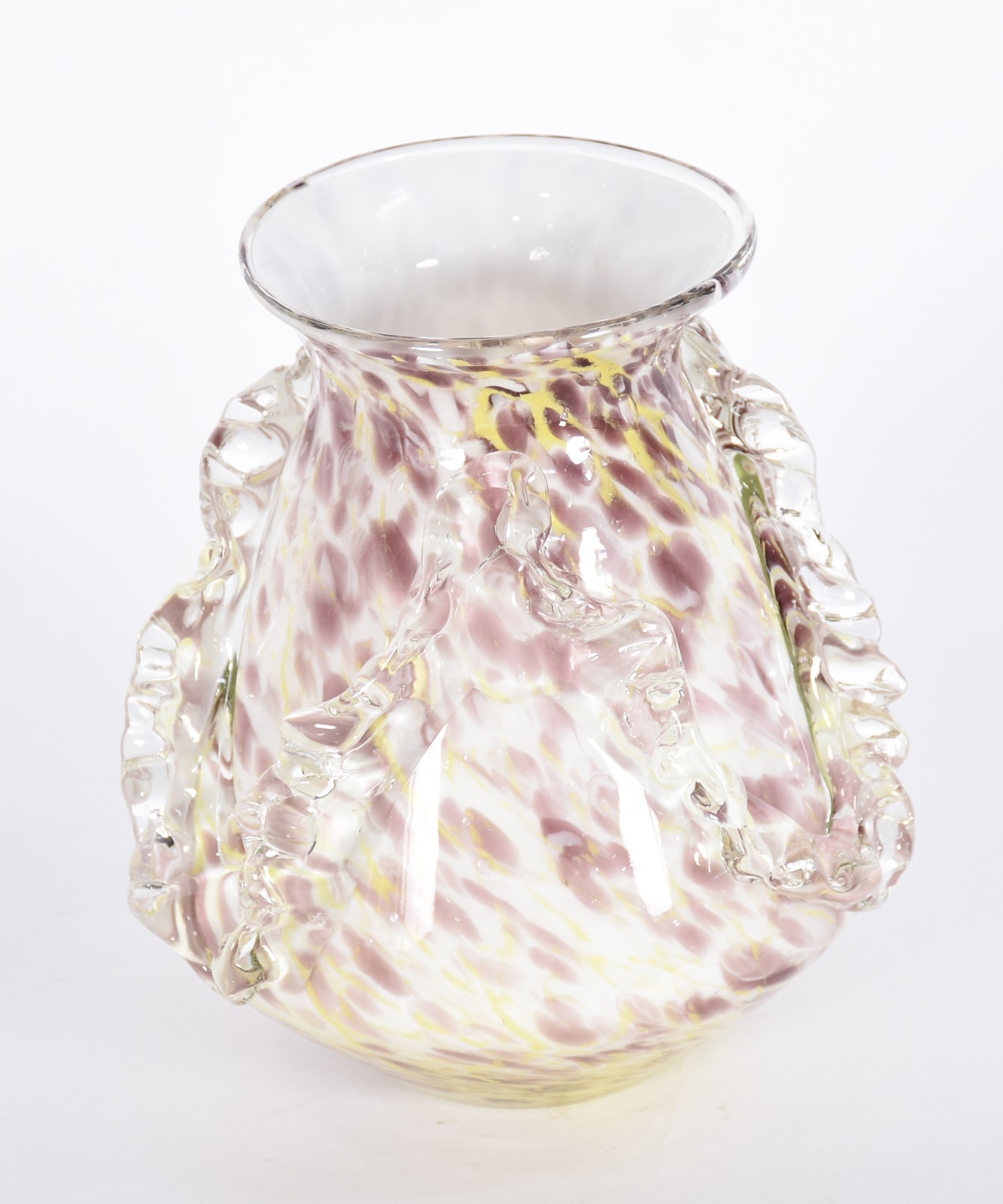 Vaso de vidro decorativo na cor âmbar. - foto 1 de 4