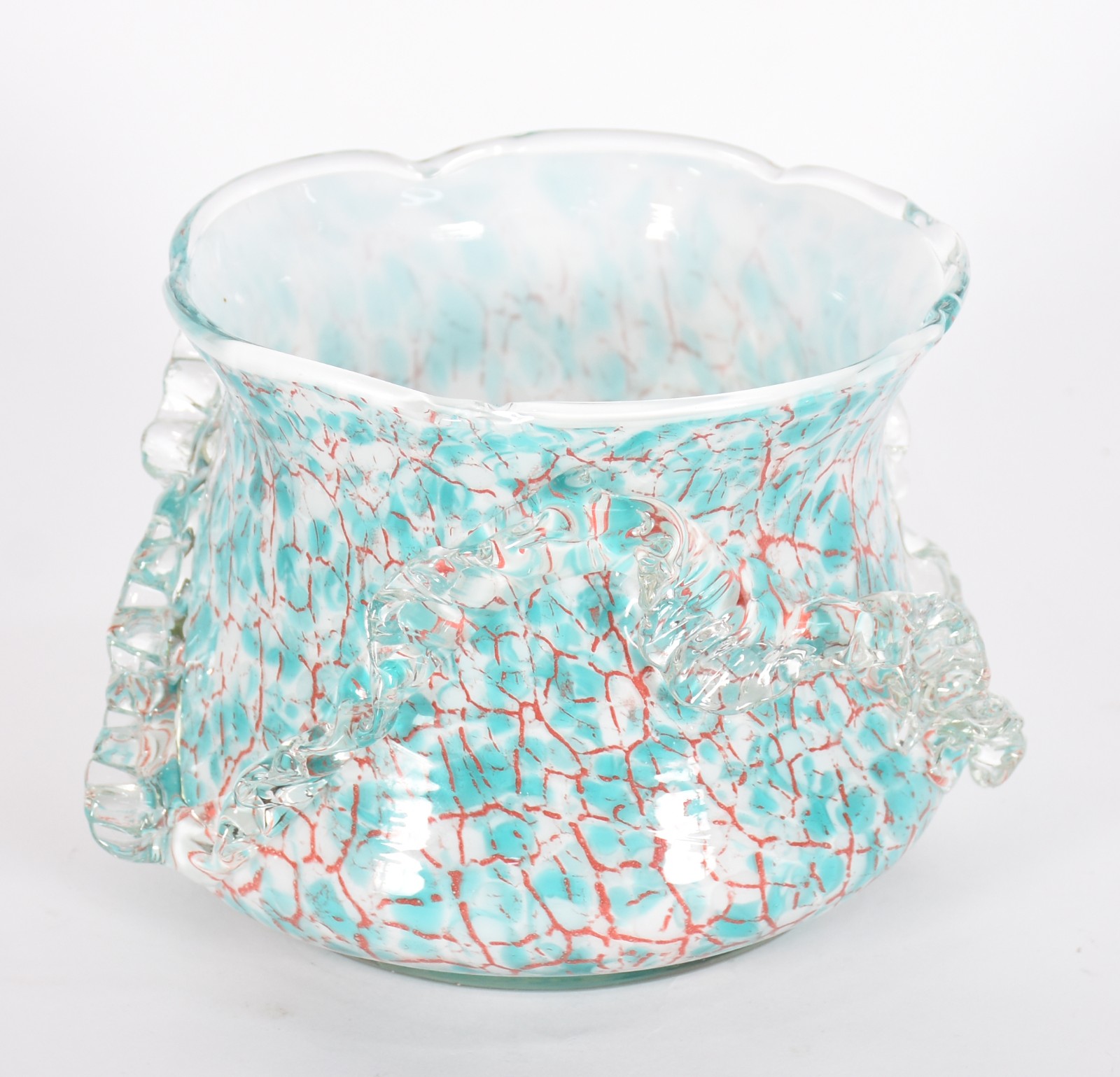 Cachepot de vidro decorativo na cor azul. - foto 1 de 4