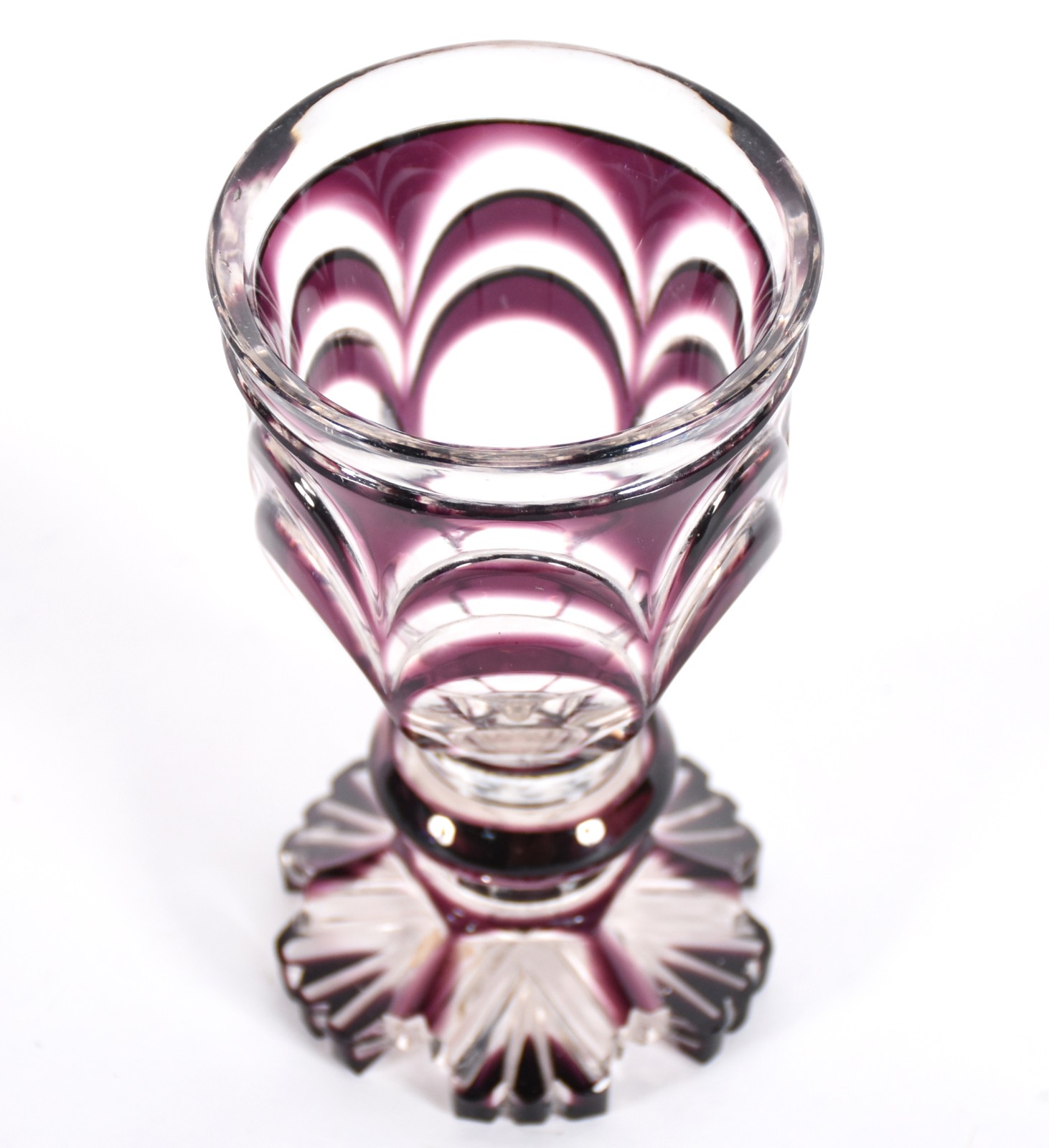 Goblet em cristal lapidado doublé lilás. - foto 2 de 3