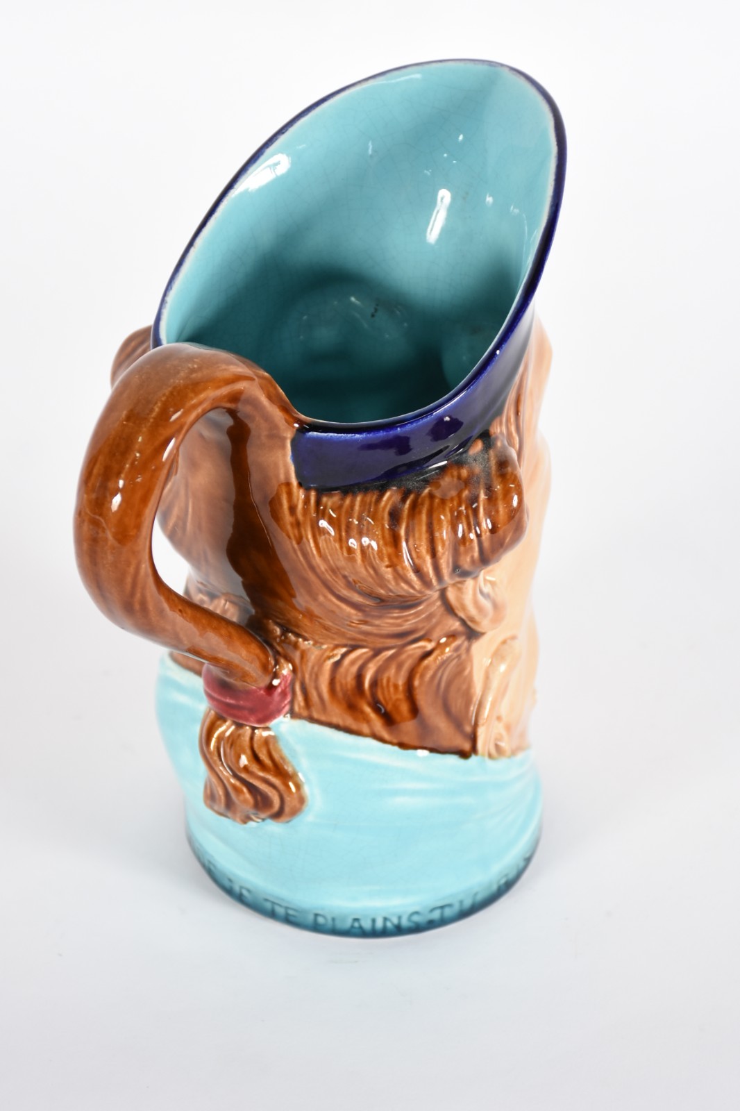 Tankard em porcelana francesa SARREGUEMINES, na forma de cabeça de... - foto 4 de 6