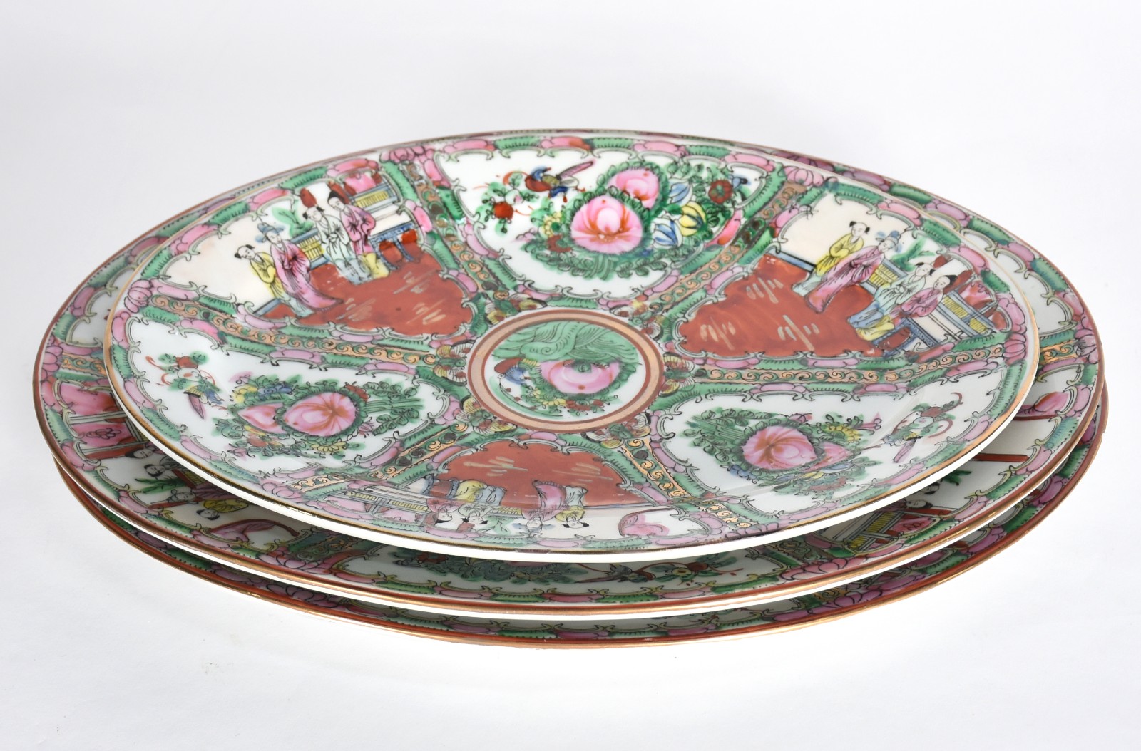 Serviço de porcelana oriental composto de: 12 pratos rasos, 12 pratos... - foto 4 de 8