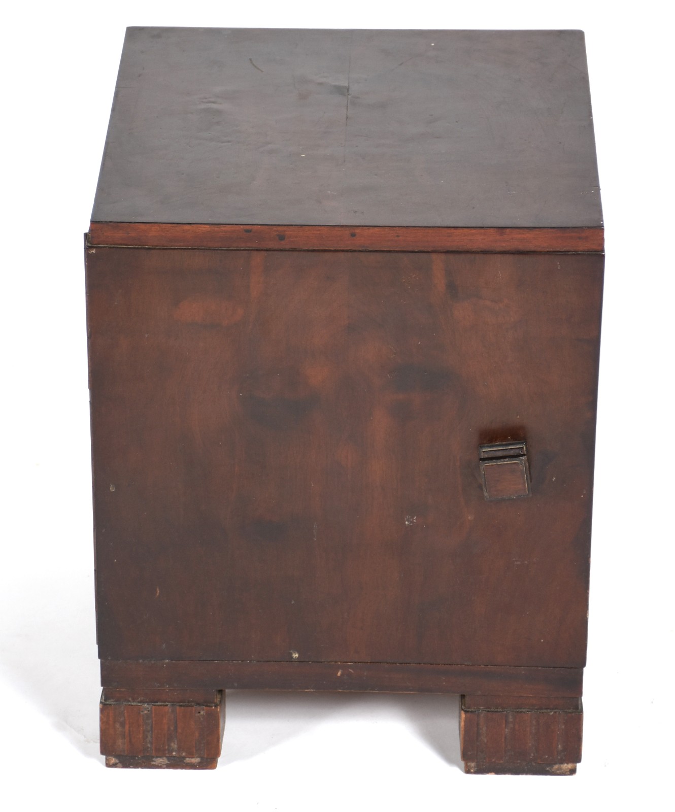 Mesa de cabeceira de madeira nobre, Art Deco. - foto 2 de 5