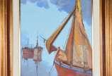 Sansão Pereira (1919-2014), Marinha - Óleo sobre tela.