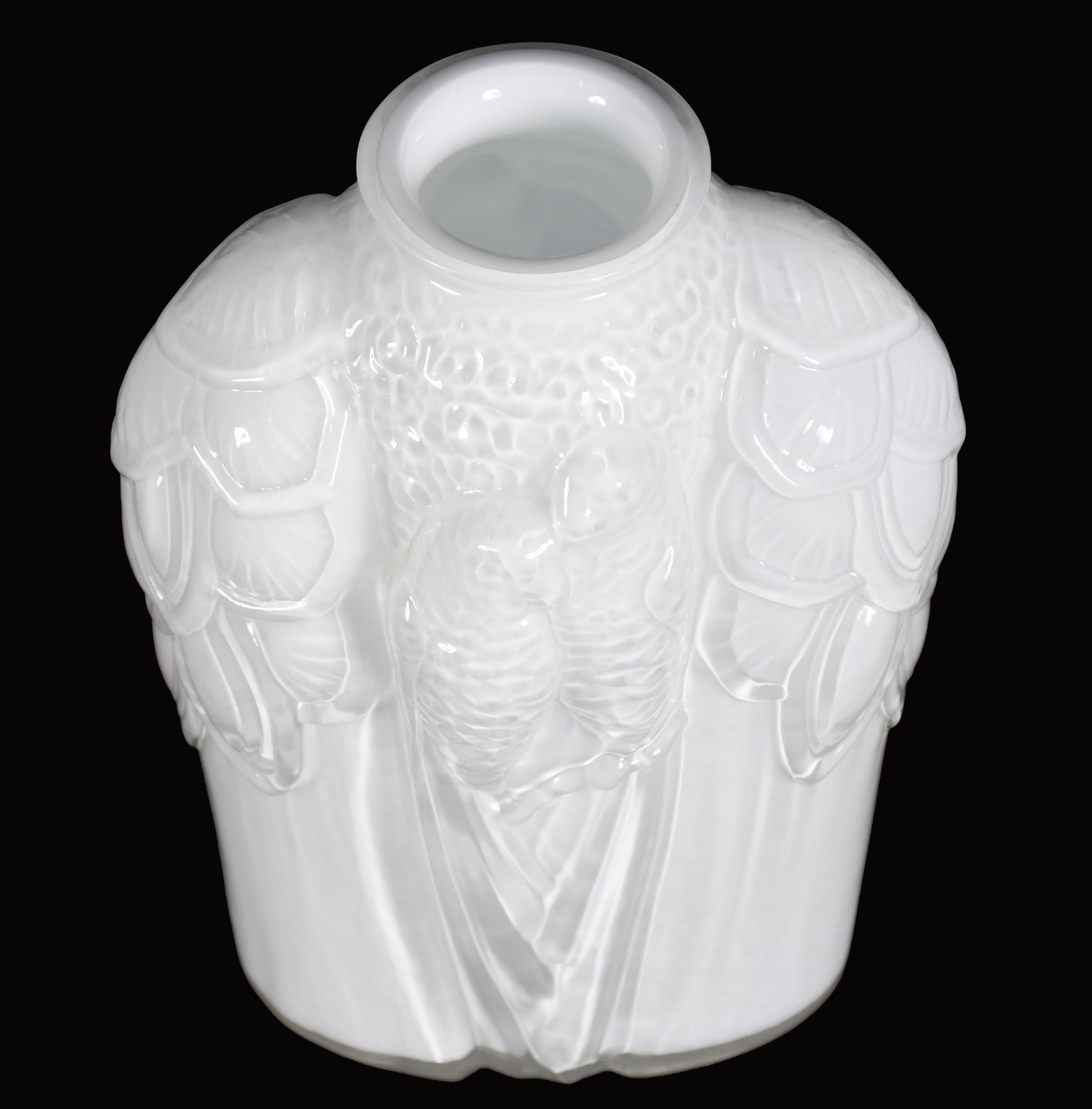 Vaso de vidro decorativo com pássaros . - foto 2 de 4