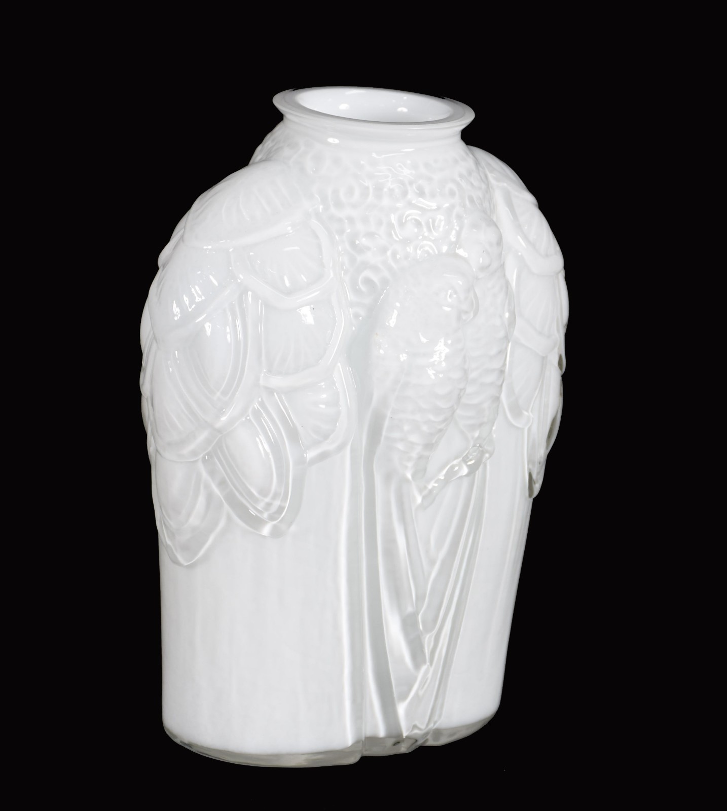 Vaso de vidro decorativo com pássaros . - foto 3 de 4