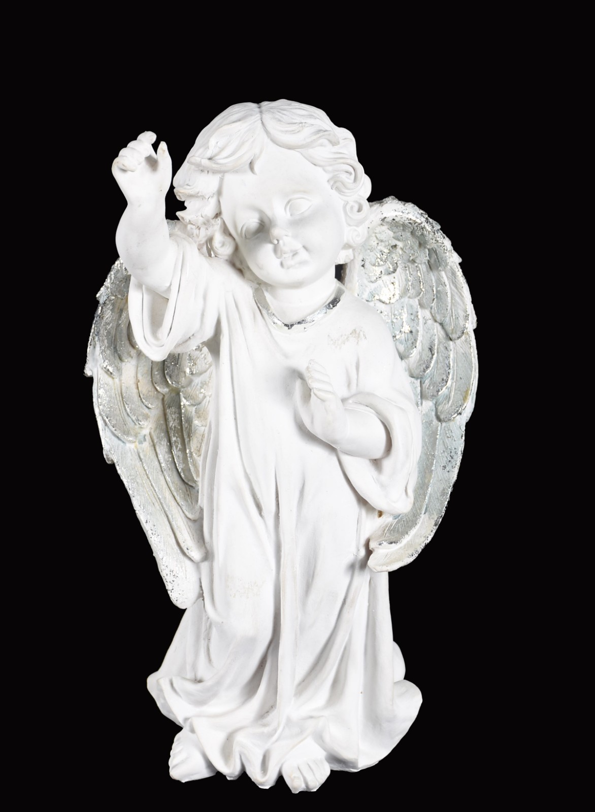 Escultura de estuque representando anjo. - foto 1 de 5