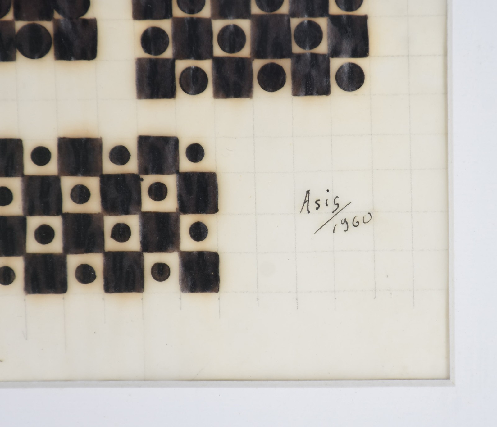 Desenho a l'encre de chine , datado 1960. - foto 3 de 4