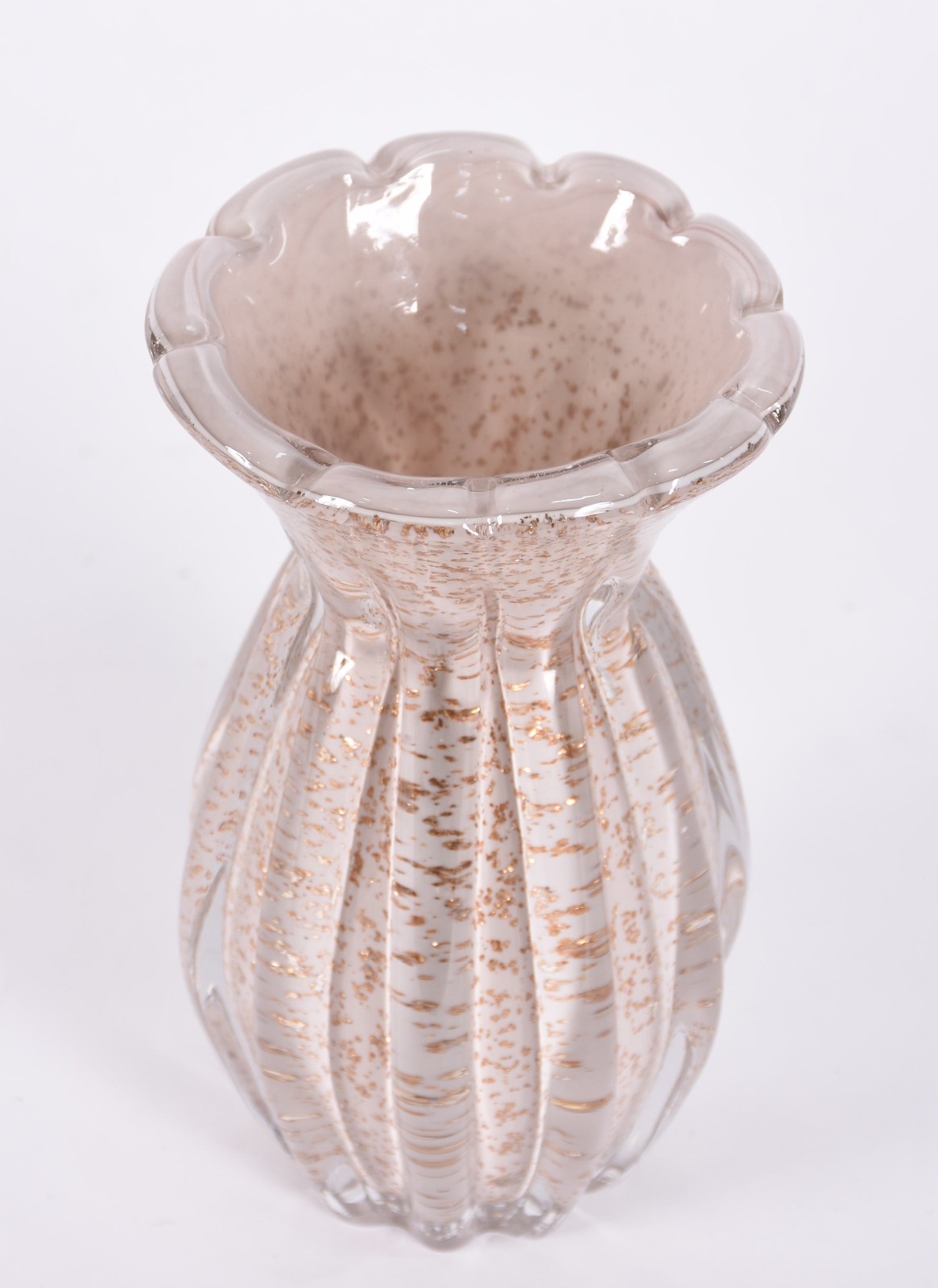 Vaso de vidro de murano com pó de ouro. - foto 1 de 3