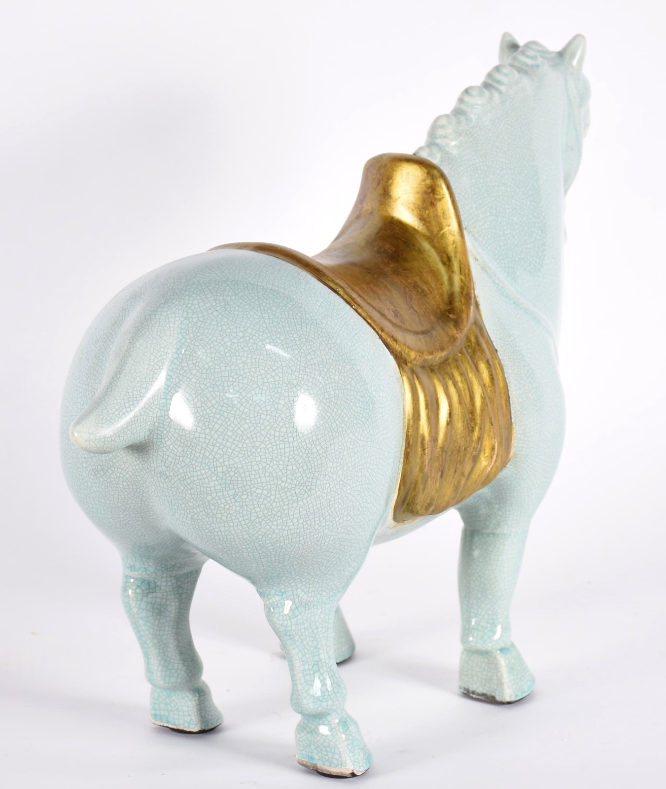 Cavalo de cerâmica estilo oriental na cor verde. - foto 3 de 4