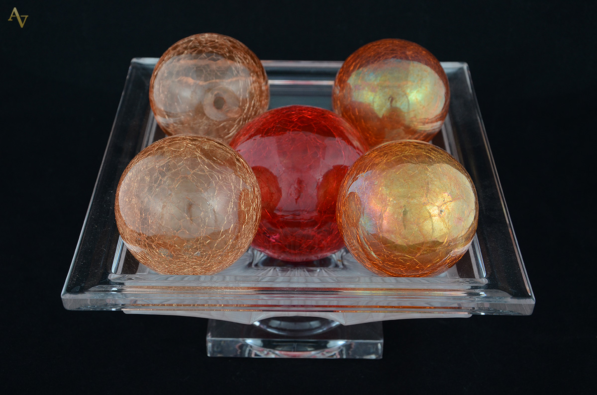Fruteira de cristal europeu feitio quadrado (med.25 x 25 altura 13... - foto 2 de 2